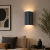 Applique Murale Cylindre Bois Texturé Minimaliste Design Moderne - Chambre Salle de Bain Salon — Colure