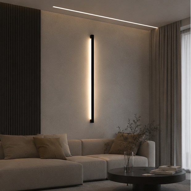 Applique Murale Cylindre Métal Noir Minimaliste Design Moderne Noire - Chambre Salle de Bain Salon — Lucha