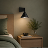 Applique Murale Longiligne Métal Noir et Orange Noire - Chambre Salon Salle de Bain — Fraxis