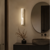 Applique Murale Cylindre Marbre Blanc Épuré Design Moderne - Chambre Salle de Bain Salon — Fuste
