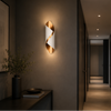 Applique Murale Courbe Cristal et Métal Doré Dorée - Chambre Salon Salle de Bain — Rita