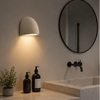Applique Murale Demi-Sphère Béton Gris Minimaliste Design Moderne - Chambre Salle de Bain Salon — Gunnar