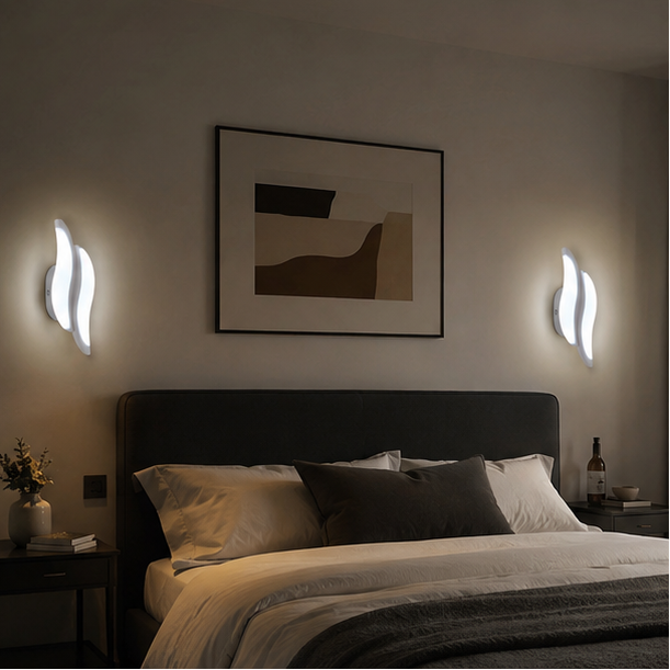 Applique Murale Sphère Marbre Blanc et Métal Noir Noire - Chambre Salle de Bain Salon — Delo