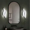 Applique Murale Sphère Marbre Blanc et Métal Noir Noire - Chambre Salle de Bain Salon — Delo