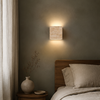 Applique Murale Demi-Sphère Céramique Beige et Bois - Chambre Salon Salle de Bain — Luna