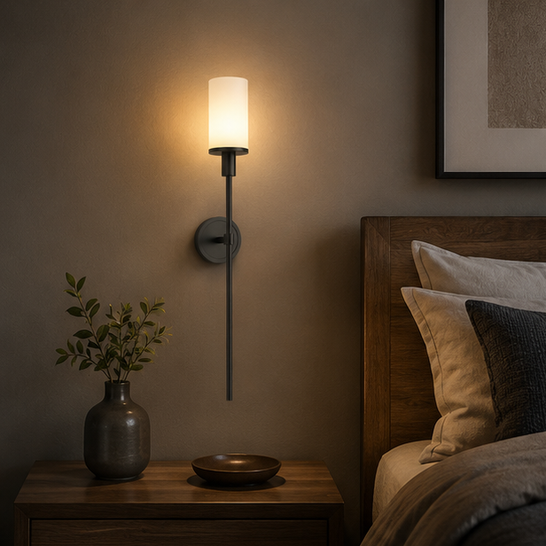 Applique Murale Sphère Albâtre Éclatante Minimaliste Design Moderne - Chambre Salle de Bain Salon — Novus