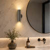 Applique Murale Cylindre Acier Brossé Épuré Design Moderne - Chambre Salle de Bain Salon — Octis