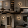 Applique Murale Cylindre Métal Noir Minimaliste Design Moderne Noire - Chambre Salle de Bain Salon — Photon
