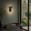 Applique Murale Rectangle Métal Noir Mat Minimaliste Design Moderne Noire - Chambre Salle de Bain Salon — Porphyre