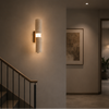 Applique Murale Barre Marbre Blanc Minimaliste Design Moderne - Chambre Salle de Bain Salon — Regulus