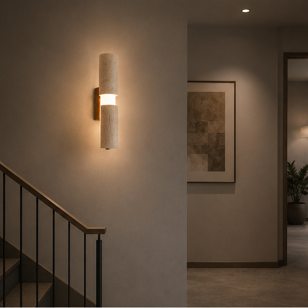 Applique Murale Barre Marbre Blanc Minimaliste Design Moderne - Chambre Salle de Bain Salon — Regulus