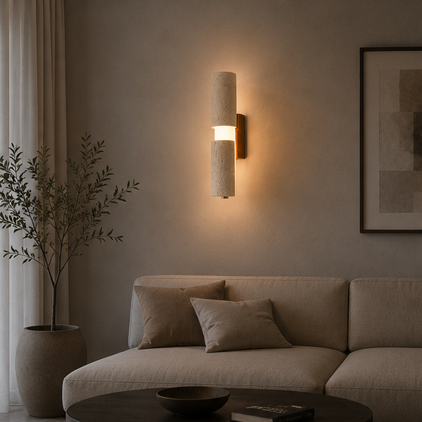 Applique Murale Barre Marbre Blanc Minimaliste Design Moderne - Chambre Salle de Bain Salon — Regulus