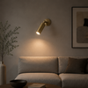Applique Murale Cylindre Laiton Doré Minimaliste Design Moderne Dorée - Chambre Salle de Bain Salon — Sono