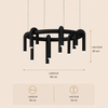 Suspension Cylindre Métal Noir Mat Minimaliste Design - Chambre Salon Cuisine — Pilare