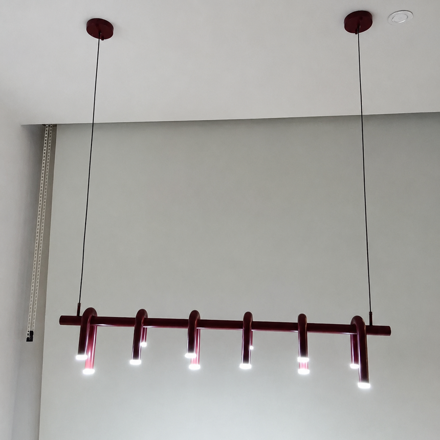 Suspension Cylindre Métal Noir Mat Minimaliste Design - Chambre Salon Cuisine — Pilare