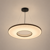 Suspension Anneaux Verre Opalin Blanc Épuré Design - Chambre Salon Cuisine — Halo