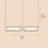 Suspension Cylindre Verre Texturé Transparent Minimaliste Design - Chambre Salon Cuisine — Fuste