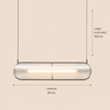 Suspension Cylindre Verre Texturé Transparent Minimaliste Design - Chambre Salon Cuisine — Fuste
