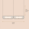 Suspension Cylindre Verre Texturé Transparent Minimaliste Design - Chambre Salon Cuisine — Fuste