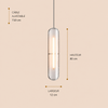 Suspension Cylindre Verre Texturé Transparent Minimaliste Design - Chambre Salon Cuisine — Fuste