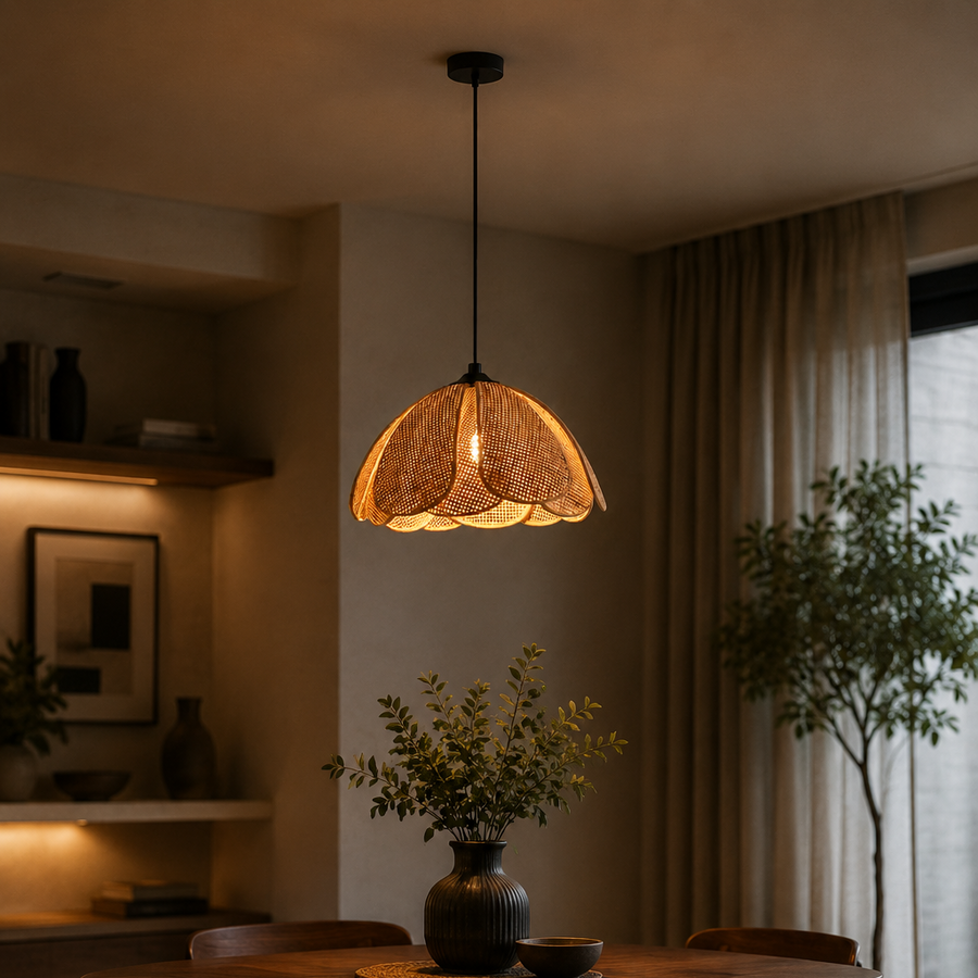 Suspension Cylindre Verre Blanc et Métal Noir - Chambre Salon Cuisine — Sirius