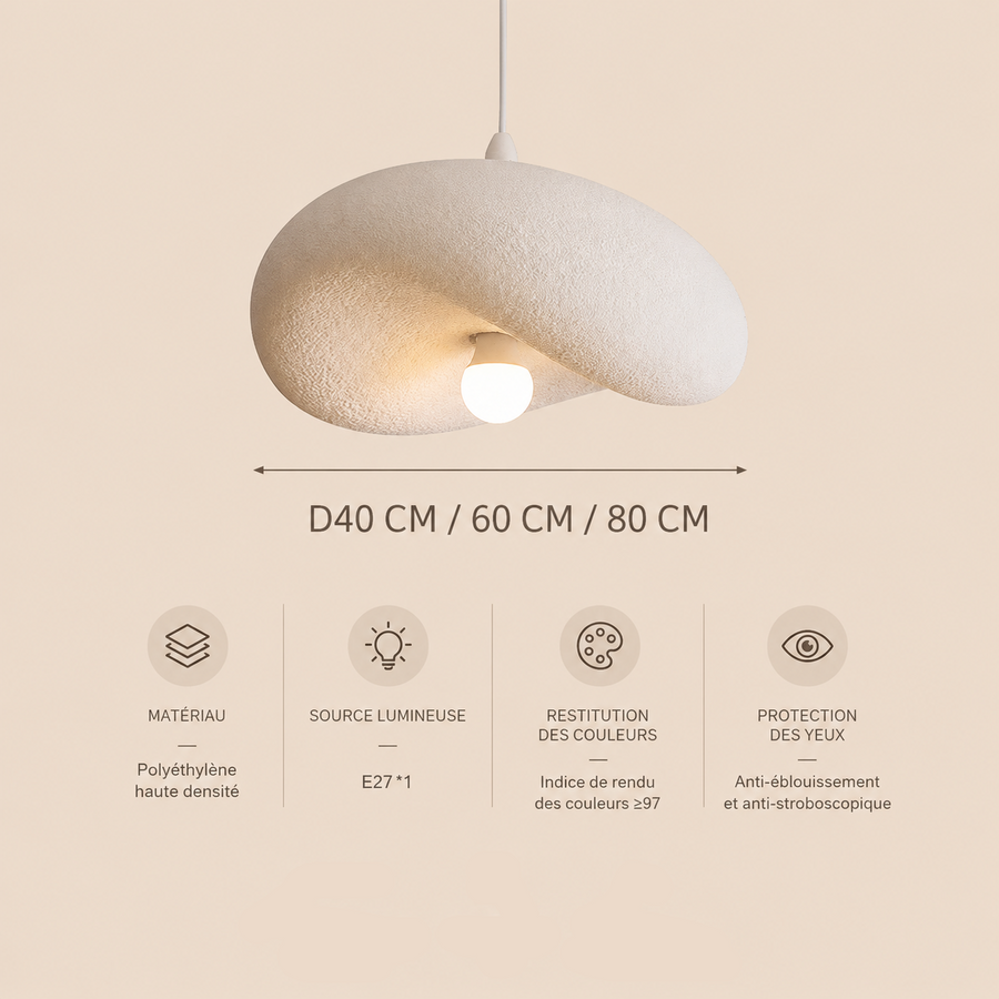 Suspension Nuage Céramique Minimaliste Design - Chambre Salon Cuisine — Brume