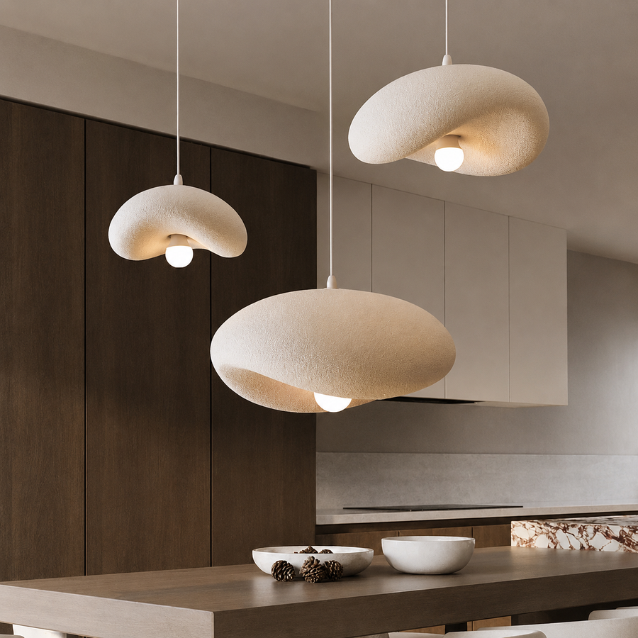 Suspension Nuage Céramique Minimaliste Design - Chambre Salon Cuisine — Brume