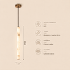 Suspension Cylindre Albâtre Blanc Minimaliste Design - Chambre Salon Cuisine — Colure