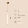 Suspension Cylindre Albâtre Blanc Minimaliste Design - Chambre Salon Cuisine — Colure