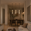 Suspension Cylindre Albâtre Blanc Minimaliste Design - Chambre Salon Cuisine — Colure