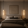 Suspension Cylindre Albâtre Blanc Minimaliste Design - Chambre Salon Cuisine — Colure