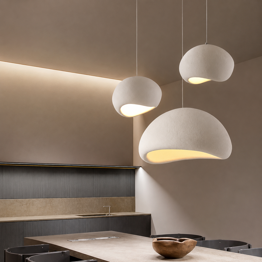 Suspension Nuage Fibre Blanche Minimaliste Design - Chambre Salon Cuisine — Nimbus