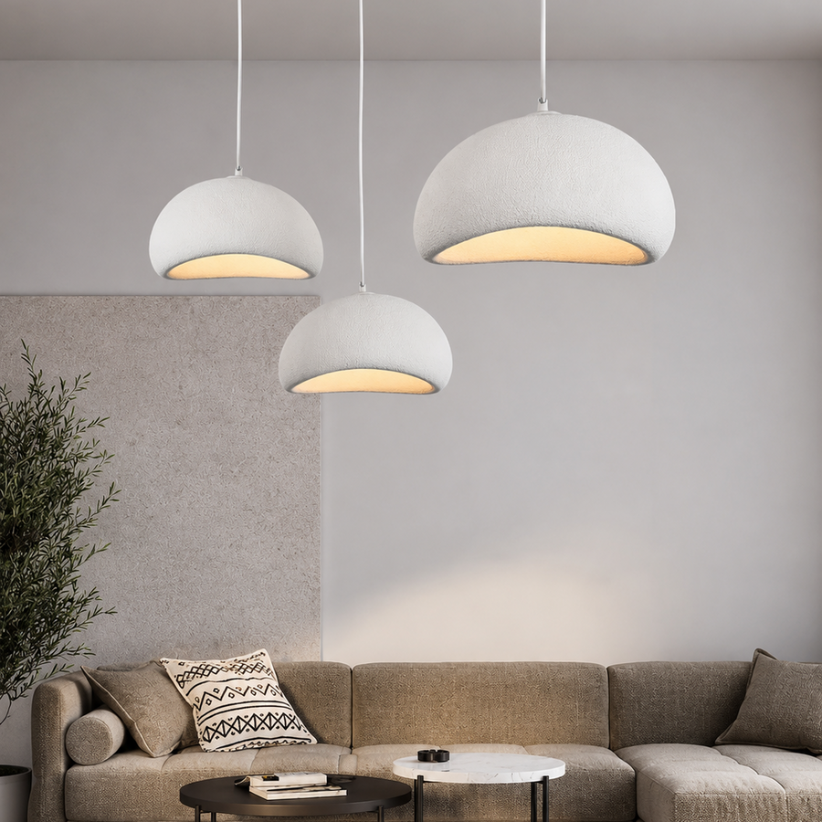 Suspension Nuage Fibre Blanche Minimaliste Design - Chambre Salon Cuisine — Nimbus