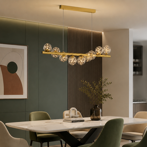 Lustre Suspension Bras Articulés Métal Noir Minimaliste Design - Salon Salle à Manger — Lueur