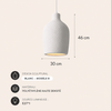 Suspension Cylindre Céramique Beige Minimaliste Design - Chambre Salon Cuisine — Colonne