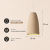 Suspension Cylindre Céramique Beige Minimaliste Design - Chambre Salon Cuisine — Colonne