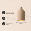 Suspension Cylindre Céramique Beige Minimaliste Design - Chambre Salon Cuisine — Colonne