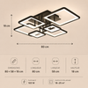 Plafonnier Géométrique Aluminium Noir Mat Minimaliste Design Moderne - Salle de Bain Salon Chambre — Hexo