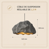 Suspension Cylindre Tissu Beige Minimaliste Design - Chambre Salon Cuisine — Splendor