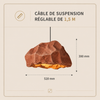 Suspension Cylindre Tissu Beige Minimaliste Design - Chambre Salon Cuisine — Splendor