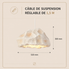 Suspension Cylindre Tissu Beige Minimaliste Design - Chambre Salon Cuisine — Splendor