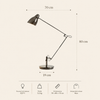Lampe de Table Bras Articulé Acier Brossé Minimaliste Design - Chambre Bureau Salon — Aura