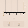 Suspension Cylindre Métal Noir Mat Minimaliste Design - Chambre Salon Cuisine — Pilare