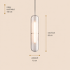 Suspension Cylindre Verre Texturé Transparent Minimaliste Design - Chambre Salon Cuisine — Fuste