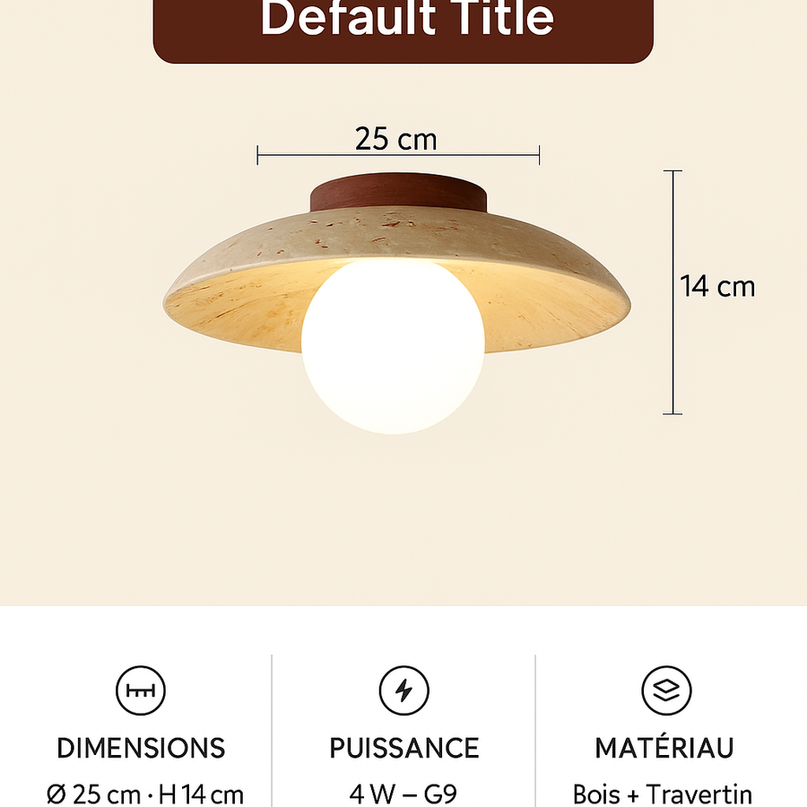 Solaire Disque Pierre Travertin — Default Title