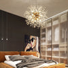 Lustre Suspension Sphère Cristal Étincelant et Métal Doré - Salon Salle à Manger — Novus