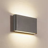 Enguerrand Rectangle Aluminium Gris Minimaliste