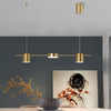 Suspension Laiton Doré Cylindres Multiples Minimaliste Design - Chambre Salon Cuisine — Chiyo