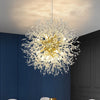 Lustre Suspension Sphère Cristal Étincelant et Métal Doré - Salon Salle à Manger — Novus