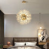 Lustre Suspension Sphère Cristal Étincelant et Métal Doré - Salon Salle à Manger — Novus